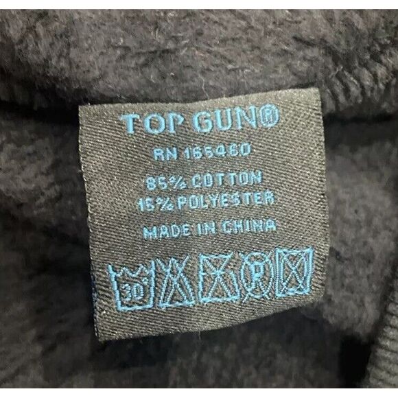 Top Gun "WINGS" Hoodie American Designed And Created Black‎ Men's Size M - Picture 10 of 10